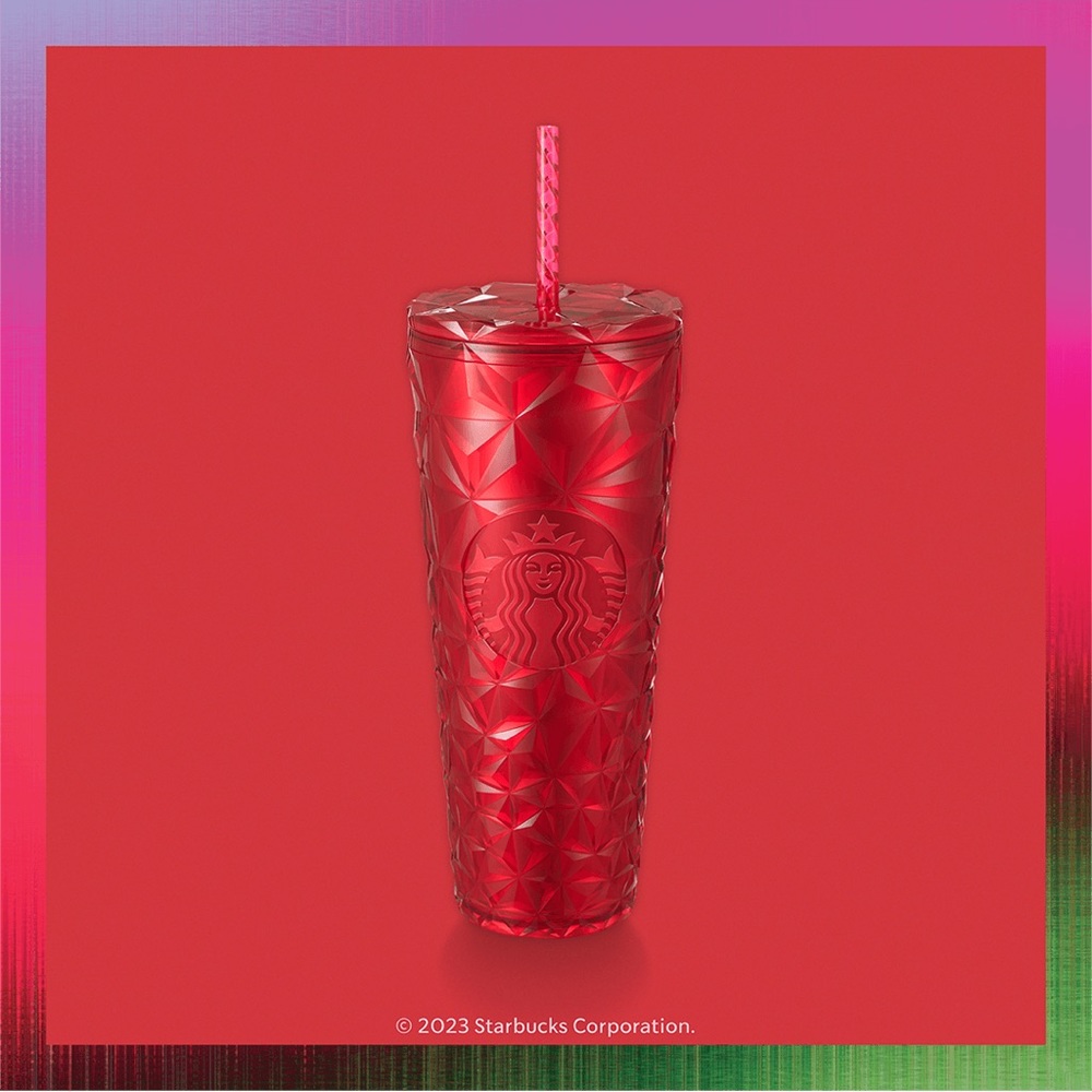 Starbucks Poinsettia Red Prism Cold Cup